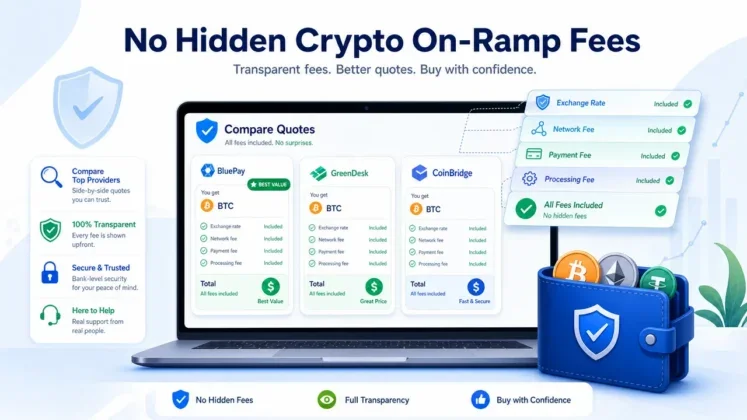 Best Crypto On-Ramps in 2026: No Hidden Fees