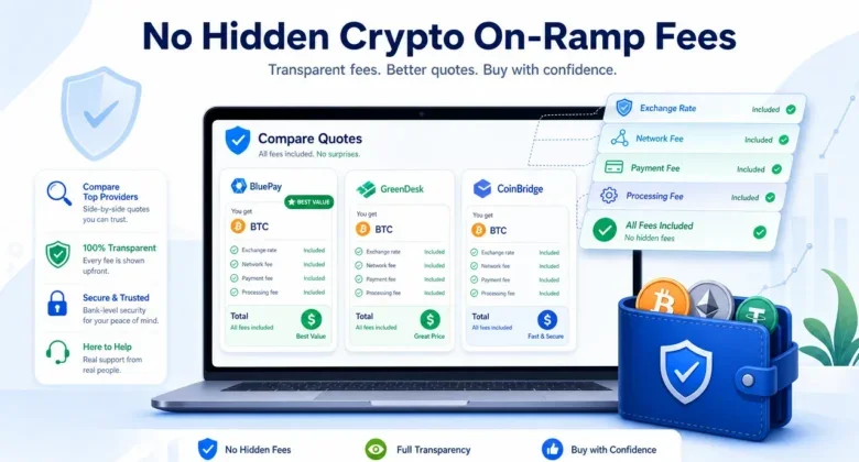 Best Crypto On-Ramps in 2026: No Hidden Fees