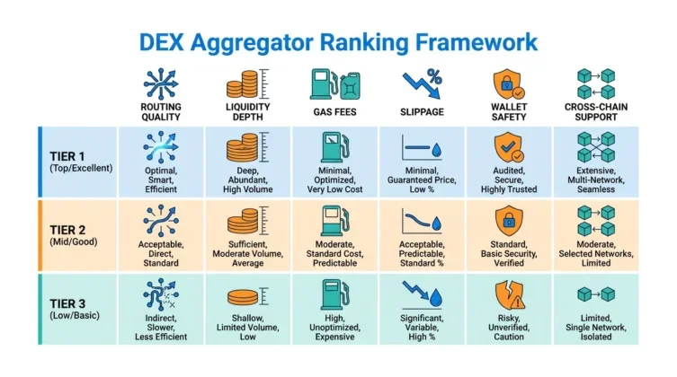 Los 5 principales agregadores DEX en 2026: Encuentra la mejor ruta cripto