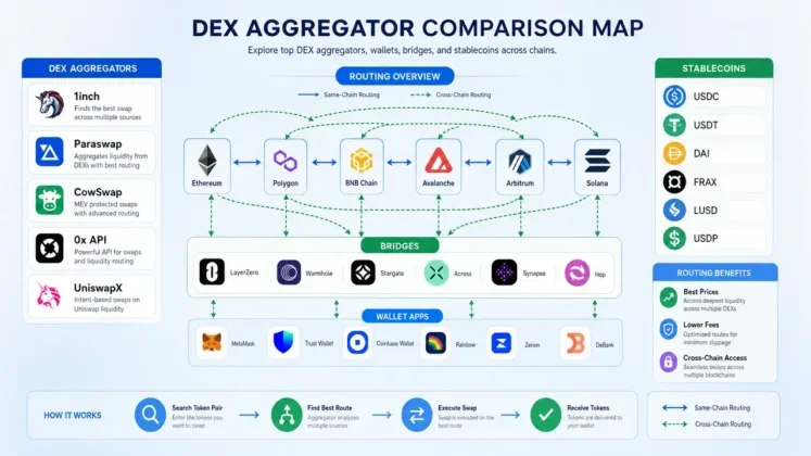 Mejores Agregadores DEX para Swaps de Stablecoins en 2026