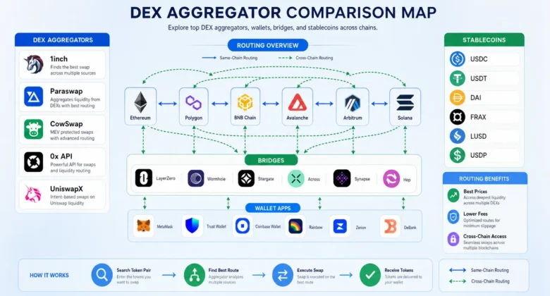 Mejores Agregadores DEX para Swaps de Stablecoins en 2026
