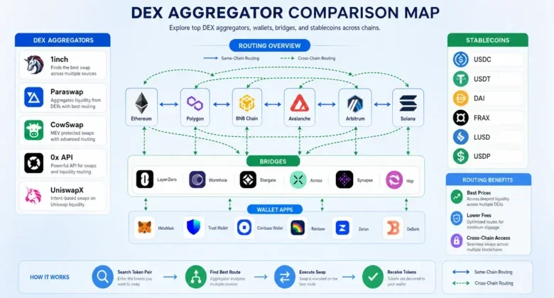 Mejores Agregadores DEX para Swaps de Stablecoins en 2026