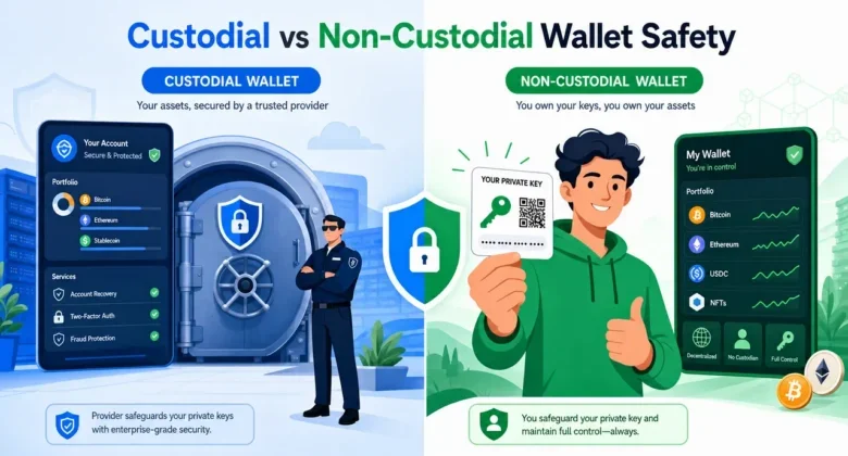 Billeteras Custodias vs No Custodias: ¿Cuál es Más Segura? (2026)