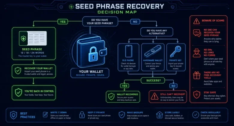 Cómo Recuperar una Cartera de Criptomonedas Sin la Frase Semilla — Qué es Realmente Posible en 2026