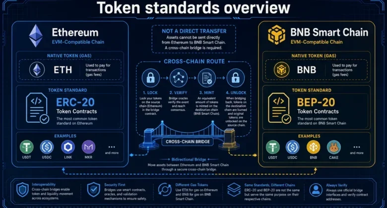 BEP-20 vs ERC-20: ¿Cuál es la Diferencia y Cuál Deberías Usar